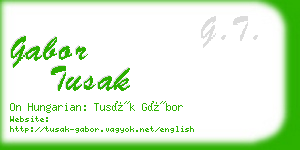 gabor tusak business card